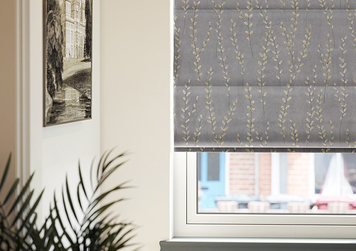 Willow Field, Stone Grey - Roman Blind - Image 5